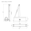 Доводчик дверной 170 Isparus 450 (120-170 кг) белый