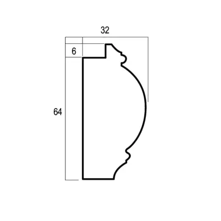 Интерьерный багет, "Венский лес", Багет 64, "Дуб 6елёный"/14