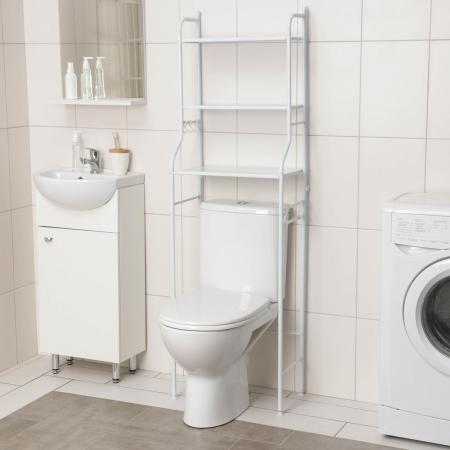 Стеллаж над унитазом 47x25х152 см, цвет белый 4010952