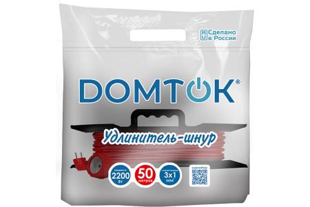 Удлинитель на рамке 1*50м с/з 10А IP20 2,2кВт ПВС 3х1 DOMTOK 2482