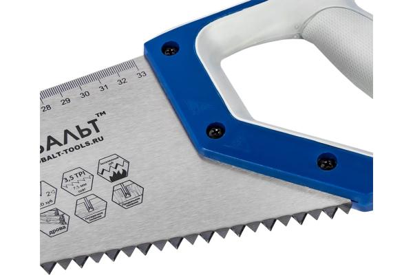 Ножовка по дереву КОБАЛЬТ 450 мм, 7,5мм/ 3,5 TPI, быстрый груб. рез, 2-х компон. рукоятка