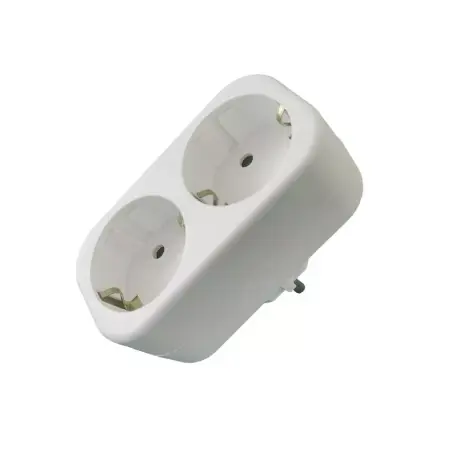 Разветвитель 2-м c заземл. 16А 250В IP20 полипропилен бел. TOKOV ELECTRIC TKL-S2Z-C01