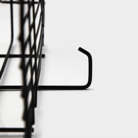 Полка угловая 2 крючка, 26х26х10см, цвет черный 5168775