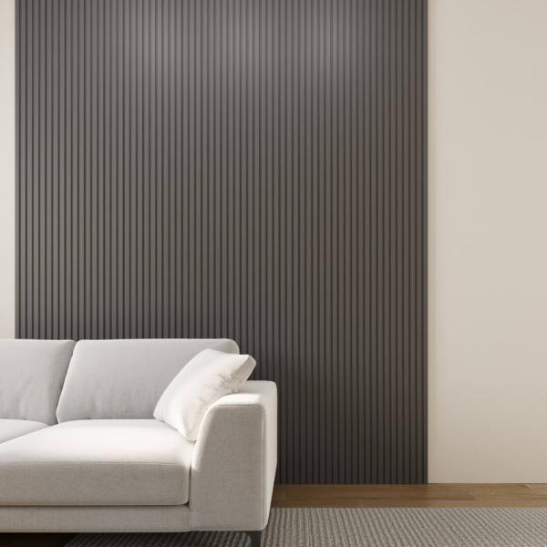 Панель Стеновая Реечная МДФ Stella Beats De Luxe Black Lead 2700*119*16 (4шт.упак.)