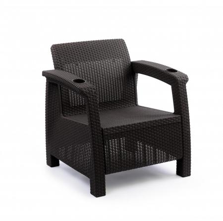 Кресло "Ротанг-плюс" 730x700x790мм (мокко) (без подушки) 