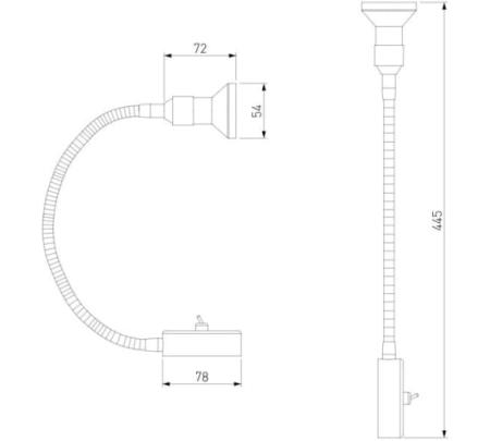 Подсветка - 1215 MR16 Plica сатинированный никель/хром