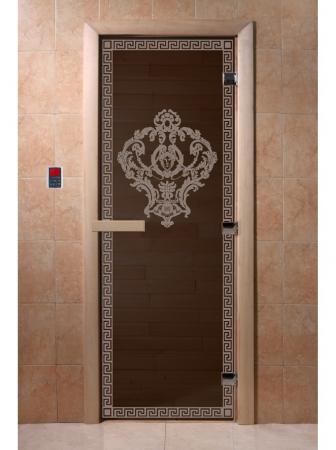 Дверь для бани doorwood "версаче" графит 190*70*8