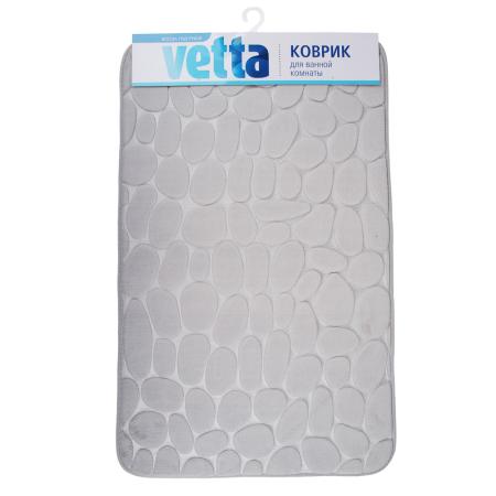 Коврик для ванной, флис, 50x80см,"Камешки", 3 цвета VETTA 