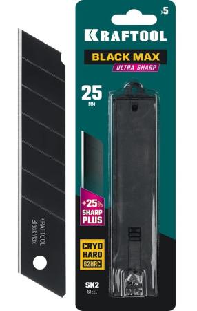 Лезвие KRAFTOOL BLACK MAX сегментир. 25мм, 5шт