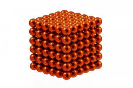 Куб из магнитных шариков 6мм, оранжевый, 216 элементов, Forceberg TetraCube