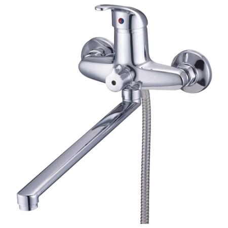 Смеситель для ванной G-lauf LUN7-A031 длинный излив хром