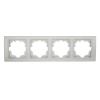 Рамка на 4 поста EL-BI Zena, серебро 