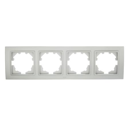 Рамка на 4 поста EL-BI Zena, серебро 