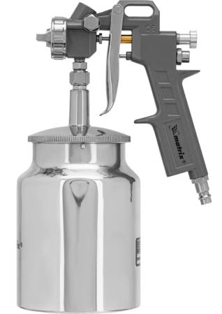 Краскораспылитель пневматический с ниж.бачком MATRIX V=1,0л+сопла Ø1.2, 1.5, 1.8мм
