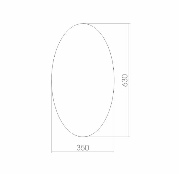 Зеркало MIXLINE овал 630*350