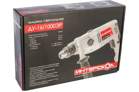 Дрель ударная ДУ-16/1000 ЭР Интерскол