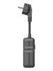 Удлинитель с сетевым фильтром 3х0.3м 10А 2USB+IUSB 2500Вт ПВС 3*1 компакт черн. КОСМОС