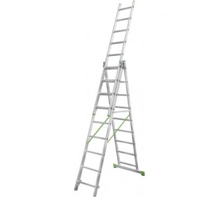 Лестница алюминиевая 3-секционная Новая Высота NV 2230 3x9 перекладин