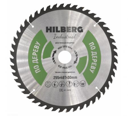Диск пильный по дереву Hilberg Ø255*30*48 Industrial HW255