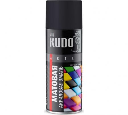 Эмаль черная матовая универсальная 520мл KUDO 