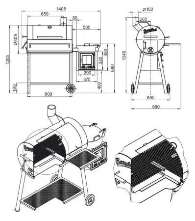 Смокер Везувий "Кудесник 3"