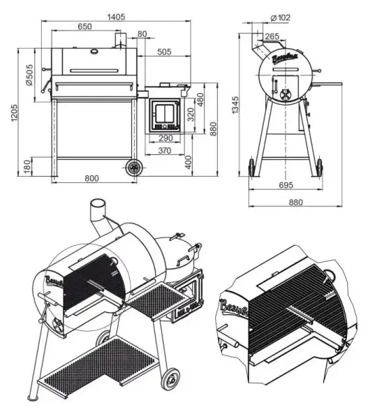 Смокер Везувий "Кудесник 3"