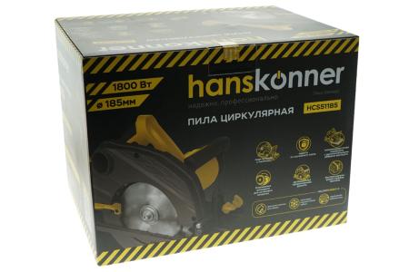 Пила циркулярная Hanskonner HCS51185 1800Вт