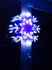 Фигура светодиодная "Снежинка", 48 светодиодов, 40x40см, подвесная, белый свет. Провод прозрачный. 
