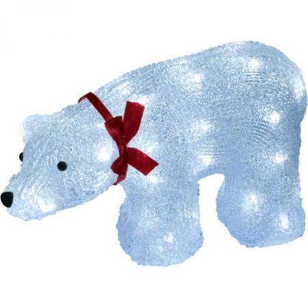 Фигура светодиодная "Белый медведь", 40 светод., 34*12*23см, белый