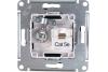 Розетка 2-м ATLASDESIGN компьютерная RJ 45+TV карбон ATN001089 