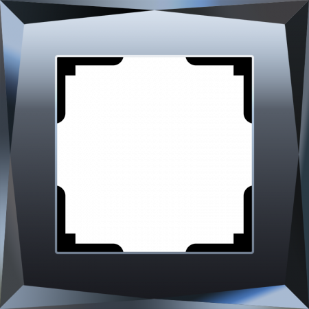 Рамка на 1 пост /WL08-Frame-01  (черный)