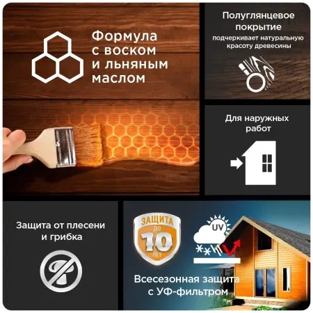 Лазурь Ультра CLR Пинотекс влагостойкая база 2,5л
