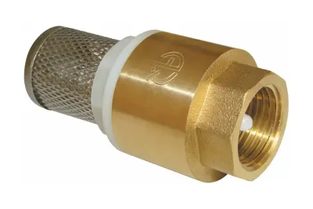 Клапан обратный с пластиковым сердечником с сеткой FF 3/4 (AQUALINK 120/20)