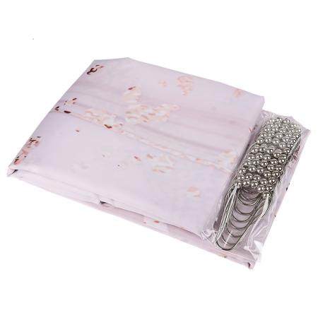 Шторка для ванной, с утяжелителем, полиэстер, 90 г/м2, 180x200см, Мрамор, 048 VETTA 