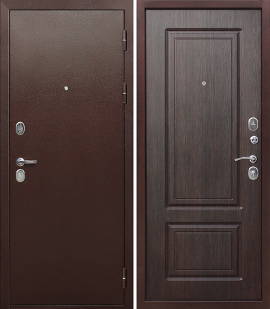 Дверь металлическая Ferroni 960 * 2050 9см Правая Медный антик МДФ Темный кипарис