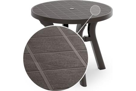 Стол круг пласт " Атлант" 900 мм мокко