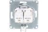 Розетка 2-м ATLASDESIGN компьютерная RJ 45+ RJ 45 белый ATN000185