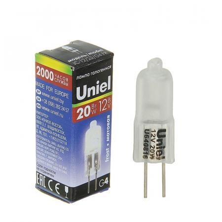 Лампа галогеновая JC 220V 20W G4 (мат) UNIEL