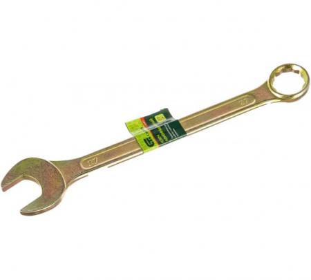 Ключ комбинированный СИБРТЕХ 27мм желтый цинк 14987
