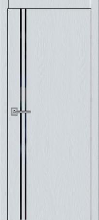 Полотно ROYAL-5 Ясень белый\ молдинг ЧЕРНОЕ 2000x700 без врезки