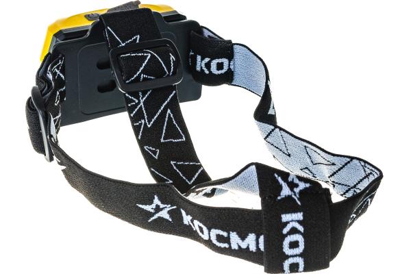 Фонарь светодиодный аккум. налобный Li-Po 3Вт COB зарядка от 220В Космос 495483