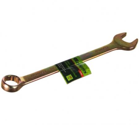 Ключ комбинированный СИБРТЕХ 19мм желтый цинк 14983