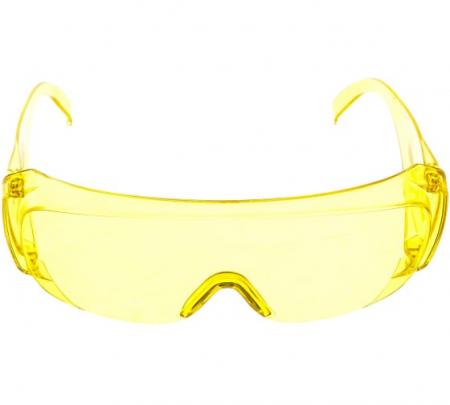 Очки защитные СИБРТЕХ открытого типа, желтый поликарбонат