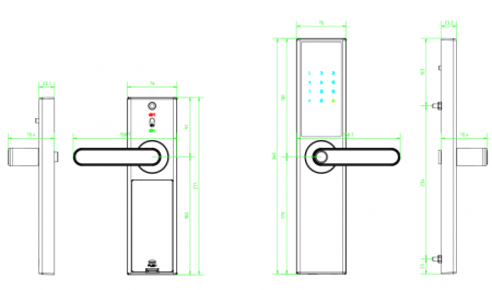 Умная ручка Gimmel F40 TTLock, черный