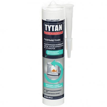 Герметик TYTAN силиконовый для аквариумов и стекла бесцветный 280мл.