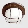 Светильник Ecola НБО 03-60-022 Орех дерево круглый с решеткой GX53 IP65