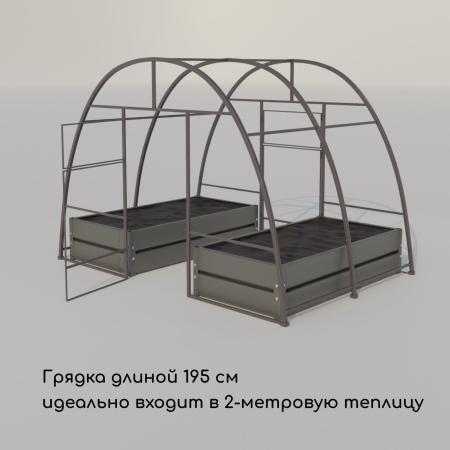 Грядка оцинкованная 195 х 100 х 34 см УС "Greengo" 1822873