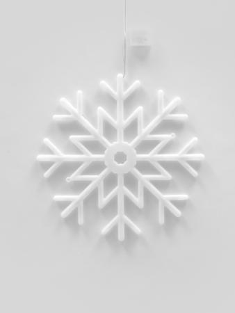 Фигура светодиодная "Снежинка", 48 светодиодов, 40x40см, подвесная, RGB свет. Провод прозрачный. 