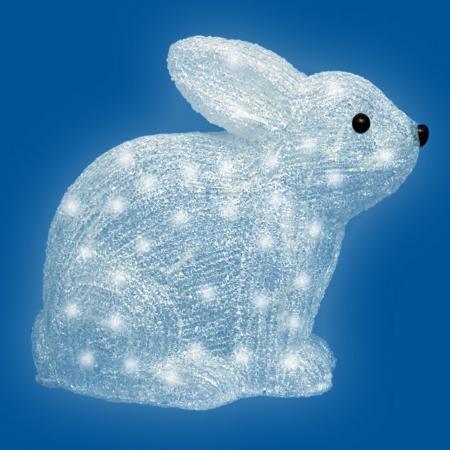 Фигура светодиодная "Кролик", 32 светод. 27*14*24см. белый свет. IP20