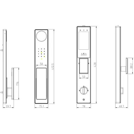 Умная ручка Gimmel F60 Smart Life, черный